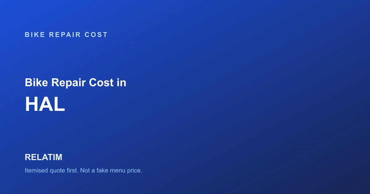 Bike Repair Cost in HAL, Bangalore